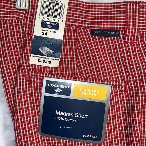 Mens Dockers Madras shorts - Picture 2 of 3